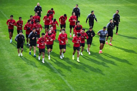 Skuad Timnas Indonesia saat pemusatan latihan di Turki. Foto: Dok. PSSI