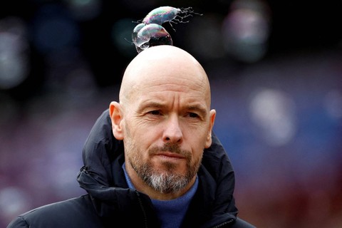 Manajer Manchester United Erik ten Hag sebelum pertandingan West Ham United vs Manchester United di Stadion London, London, Inggris, Sabtu (23/12/2023). Foto: Action Images via Reuters/John Sibley