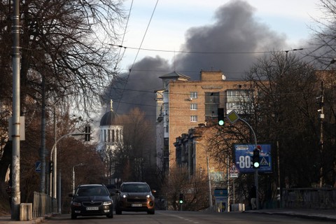 Serangan Rusia di Ukraina. (29/12/2023). Foto: Anatolii Stepanov/AFP