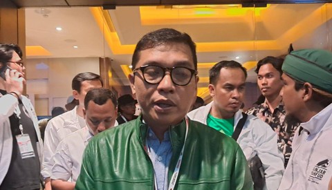 Ketua DPP PPP Achmad Baidowi menghadiri konsolidasi TPN Ganjar-Mahfud MD di Djakarta Theatre, Jakarta Pusat, Sabtu (30/12/2023). Foto: Annisa Thahira Madina/kumparan