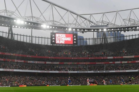 Jumlah penonton di Liga Inggris Wanita (WSL) terpecahkan saat Arsenal menang 4-1 atas Chelsea di Stadion Emirates, 10 Desember lalu. Foto: Instagram/@arsenalwfc