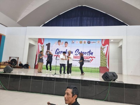 Executive Co-Captain Timnas AMIN, Sudirman Said pada acara Gerakan Semesta Relawan Banyumas Raya di Purwokerto, Minggu (31/12/2023). Foto: Dok. Istimewa