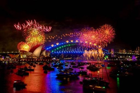 Perayaan tahun baru 2024 di Australia Foto: Izhar KHAN / AFP