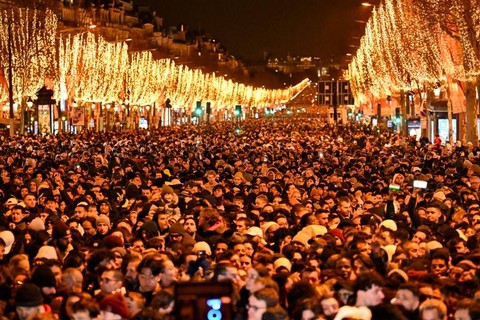 Perayaan tahun baru di Prancis Foto: Bertrand GUAY / AFP