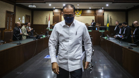 Terdakwa kasus dugaan penerimaan gratifikasi dan tindak pidana pencucuian uang (TPPU) Rafael Alun Trisambodo usai menjalani sidang lanjutan di Pengadilan Tipikor, Jakarta, Selasa (2/1).  Foto: ANTARA FOTO/Rivan Awal Lingga