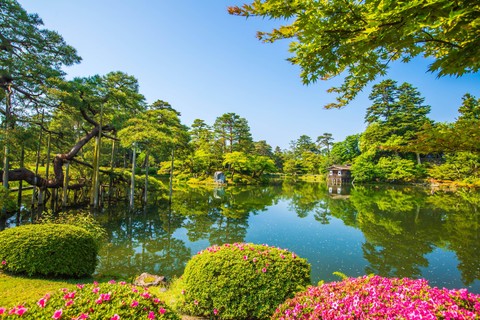 Kenroku-en, taman di Kanazawa. Foto: Spyan/Shutterstock