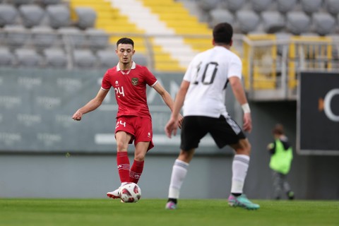 Ivar Jenner saat Pertandingan antara Indonesia vs Libya di Turki, Selasa (2/1/2024). Foto: PSSI