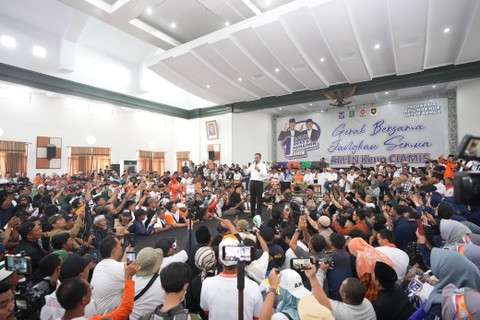 Capres 01 Anies Baswedan mengikuti Silaturahmi Akbar AMINKEUN Ciamis di Islamic Centre Ciamis, Jawa Barat, Kamis (4/1/2024). Foto: Dok. Istimewa
