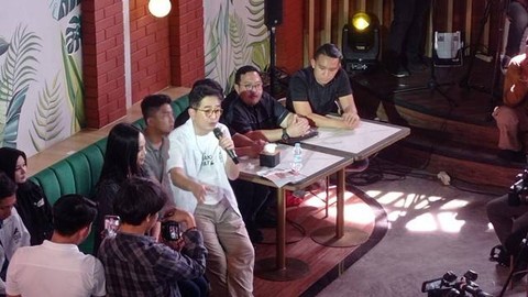 Ketua TPN Ganjar-Mahfud, Arsjad Rasjid saat menemui para generasi milenial dan gen z di Palembang, Foto : Abdul Toriq/Urban Idku
