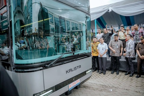Bus Listrik Kalista milik Pemko Medan. Foto: Dok. Istimewa