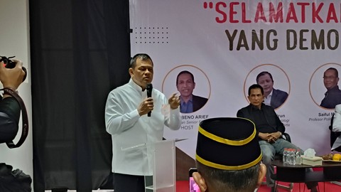 Mantan Panglima TNI, Jenderal TNI (Purn.) Gatot Nurmantyo, saat menghadiri diskusi bertajuk 'Selamatkan Pemilu yang Demokratis', di kawasan Jakarta Pusat, Sabtu (13/1). Foto: Fadhil Pramudya/kumparan