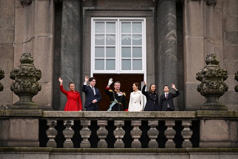 Keluarga Raja Frederik X dan Ratu Mary dari Denmark. Foto: Jonathan NACKSTRAND / AFP