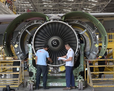 Perawatan pesawat di Batam Aero Technic. Foto: Dok. Lion Air Group