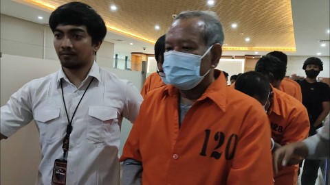 Jumpa pers pelimpahan tersangka dan barang bukti kasus match fixing Liga 2 musim 2018, Rabu (17/1/2024). Foto: Jonathan Devin/kumparan