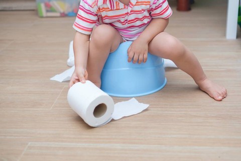 Ilustrasi balita melakukan toilet training. Foto: Yaoinlove/Shutterstock