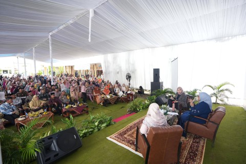 Istri capres nomor urut 01 Anies Baswedan, Fery Farhati membagikan tips untuk menumbuhkan minat baca bagi anak Foto: Dok. Istimewa