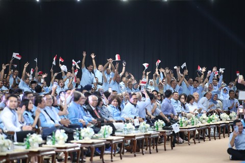 Ribuan advokat dari Aliansi Advokat Indonesia deklarasikan dukungan untuk Prabowo-Gibran di Gedung Balai Kartini, Jakarta, Jumat (26/1/2024). Foto: Dok. Istimewa
