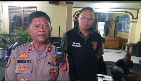 Kapolsek Sukarame, Kompol Warsito dan Kanit Reskrim Polsek Sukarame. | Foto: Dok Istimewa