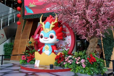 Sambut Imlek, AEON Mall Sentul hadirkan dekorasi khas China hingga pertunjukan Barongsai.
 Foto: AEON Mall Sentul