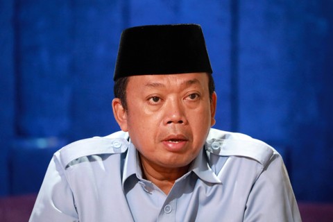 Nusron Wahid saat diwawancara di program Info A1 kumparan. Foto: Fitra Andrianto/kumparan