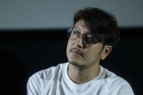 Dimas Anggara saat konferesi pers film series Ckckck di Grand Indonesia, Jakarta, Selasa, (30/1/2024). Foto: Agus Apriyanto