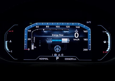 Panel meter digital TFT berwarna  8-inci baru pada Mitsubishi Xpander dan Xpander Cross Hybrid Electric Vehicle (HEV). Foto: Mitsubishi Motors