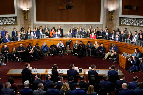 Ilustrasi Senat AS di US Capitol di Washington, AS. Foto: Nathan Howard/REUTERS