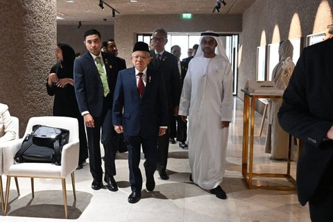 Wakil Presiden Republik Indonesia Ma'ruf Amin menghadiri Acara Human Fraternity Majlis 2024 di Abrahamaic Family House, Minggu (04/02/2024). Foto: Setwapres