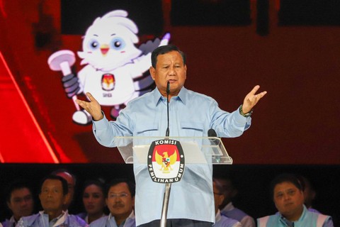 Prabowo Subianto, Minggu (4/2/2024). Foto: Iqbal Firdaus/kumparan
