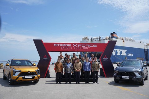 Seremoni ekspor Mitsubishi Xforce dari Indonesia. Foto: dok. Mitsubishi