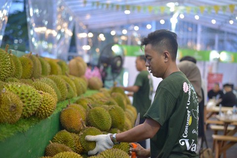 Suasana Festival durian di Pesta Panen Sayurbox, FX Jakarta. Foto: Azalia Amadea/kumparan
