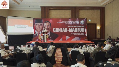Marsdya TNI Purn Dede Rusamsi dapa Deklarasi Dukungan Purnawirawan Perwira Tinggi TNI-AU "Elang Indonesia Maju" untuk Ganjar-Mahfud, Rabu (7/2/2024). Foto: Youtube/Nusantara2045