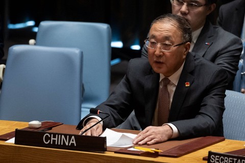 Duta Besar China untuk PBB Zhang Jun. Foto: YUKI IWAMURA / AFP