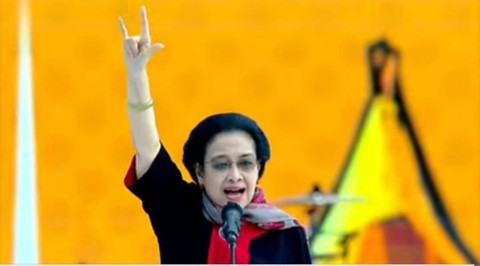 Ketum PDIP Megawati Soekarnoputri di Hajatan Rakyat Ganjar-Mahfud di Banyuwangi, Jatim. Foto: PDIP