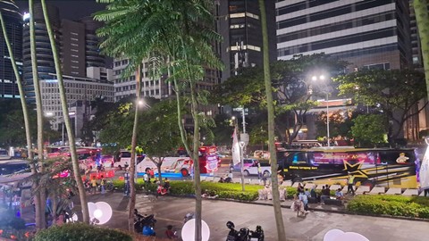 Jalan Sudirman mulai lancar usai kampanye akbar Prabowo-Gibran di GBK, Sabtu (10/2/2024). Foto: Annisa Thahira Madina/kumparan