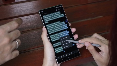 Fitur Summarize dari Note Assist, Galaxy AI, di Samsung Galaxy S24 Ultra. Foto: Kevin S. Kurnianto/kumparan