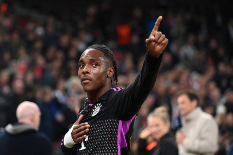 Pemain Bayern Muenchen, Mathys Tel. Foto: Sergei GAPON / AFP