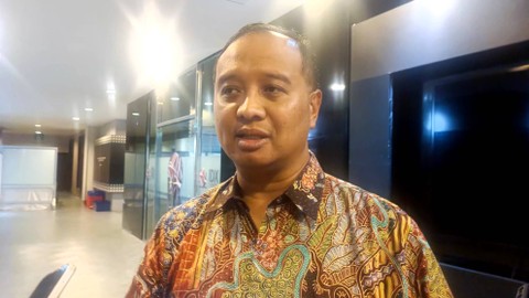 Deputi Bidang Pendanaan dan Investasi Otorita Ibu Kota Nusantara (IKN) Agung Wicaksono di Gedung Bursa Efek Indonesia (BEI), Senin (19/2/2024). Foto: Ghinaa Rahmatika/kumparan