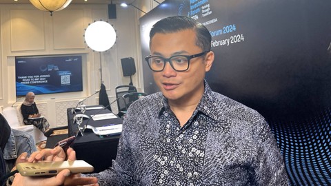 Chief Economist Bank Mandiri Andry Asmoro di Plaza Mandiri, Jakarta, Rabu (21/2/2024). Foto: Ghinaa Rahmatika/kumparan