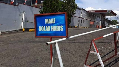 Ilustrasi solar habis di SPBU