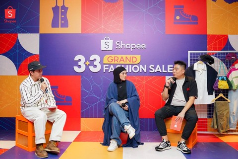 Sivia Azizah dan founder brand sepatu lokal Kanky, Alvonsus Ivan. Foto: dok. Istimewa