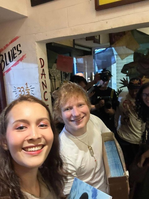 Cerita Ivana Aludia Ribero bertemu Ed Sheeran. Foto: Dok. Pribadi/Ivana