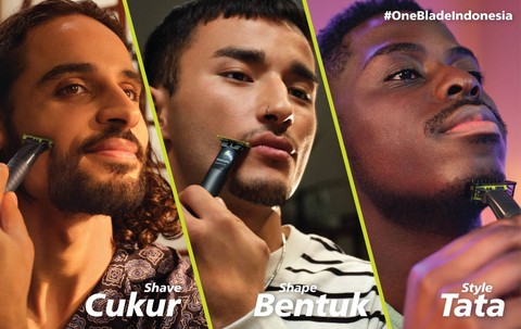 OneBlade Philips untuk mencukur, menata, dan membentuk garis dan tepi bersih pada rambut wajah. Foto: dok. Philips