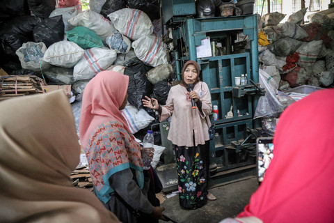 kumparan hangout, Bank Sampah: Solusi yang Ramah di Kantonh, Ramah di Lingkungan bersama Unilever dan Kementerian Lingkungan Hidup dan Kehutanan di Menteng Atas, Jakarta, Senin (4/3/2024). Foto: Jamal Ramadhan/kumparan