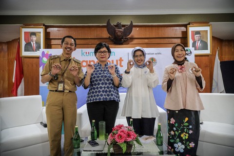 kumparan hangout, Bank Sampah: Solusi yang Ramah di Kantonh, Ramah di Lingkungan bersama Unilever dan Kementerian Lingkungan Hidup dan Kehutanan di Menteng Atas, Jakarta, Senin (4/3/2024). Foto: Jamal Ramadhan/kumparan