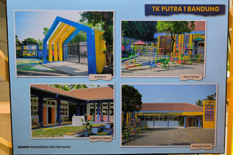 Gambar hasil rehabilitasi dan renovasi sarana prasarana Yayasan Pendidikan Putra, di Kantor Kementerian PUPR, Sabtu (9/3/2024).   Foto: Akbar Maulana/kumparan