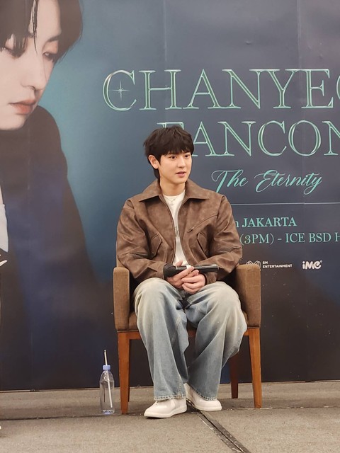 Chanyeol EXO menggelar fancon The Eternity in Jakarta di ICE BSD, Serpong, Sabtu (9/3/2024). Foto: Ela Nurlaela/kumparan