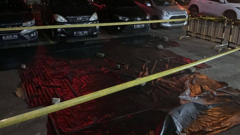 Suasana TKP bunuh diri di Apartemen Taman Teluk Intan, Penjaringan, Jakarta Utara, Sabtu (9/3/2024). Foto: Luthfi Humam/kumparan