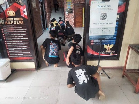 Polisi amankan 13 remaja terlibat tawuran di Manggarai, Tebet, Jakarta Selatan. Foto: Dok. Istimewa