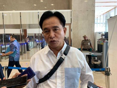 Pakar Hukum Tata Negara, Yusril Ihza Mahendra di Gedung DPR, Kamis (14/3). Foto: Paulina Herasmaranindar/kumparan
